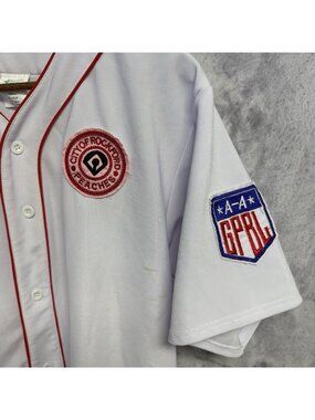 Vintage City of Rockford Peaches Jersey Mens 2XL Baseball